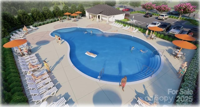 1403 Old Rivers Rd, Concord, NC 28027 - community pool with a patio