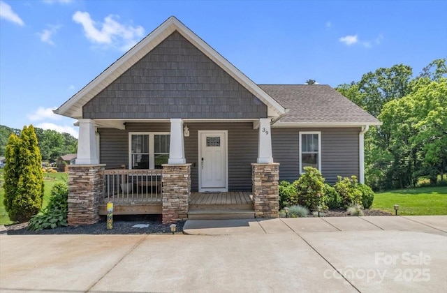 39 Curtis Miles Rd, Alexander, NC 28701 - craftsman-style home featuring a porch
