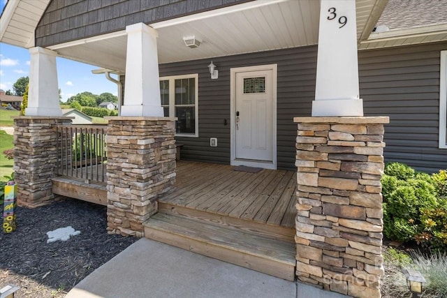 39 Curtis Miles Rd, Alexander, NC 28701 - view of exterior entry featuring covered porch