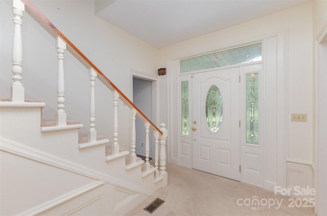 130 Merton Rd, Lawndale, NC 28090 - entrance foyer featuring carpet floors and stairway