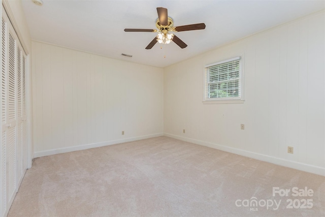 130 Merton Rd, Lawndale, NC 28090 - unfurnished bedroom with carpet flooring, baseboards, a closet, and ceiling fan