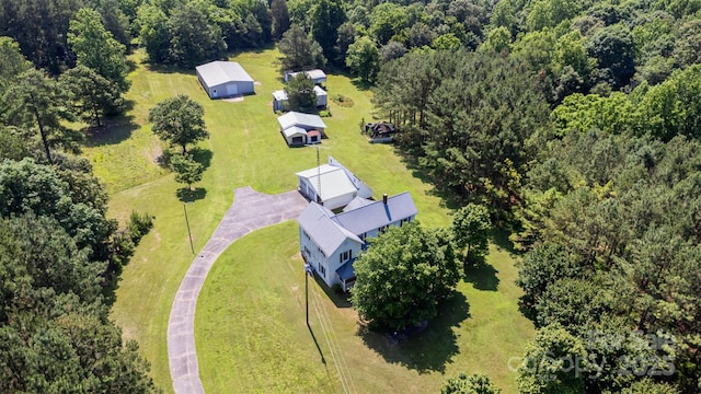 130 Merton Rd, Lawndale, NC 28090 - view from above of property with a heavily wooded area