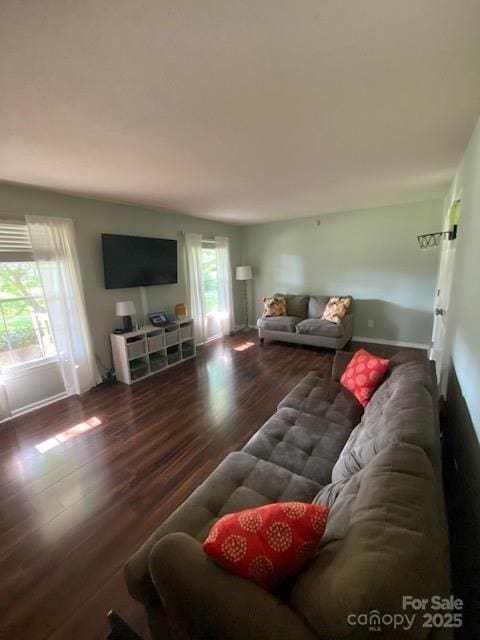 734 Forestbrook Dr, Gastonia, NC 28056 - living room with wood finished floors and baseboards