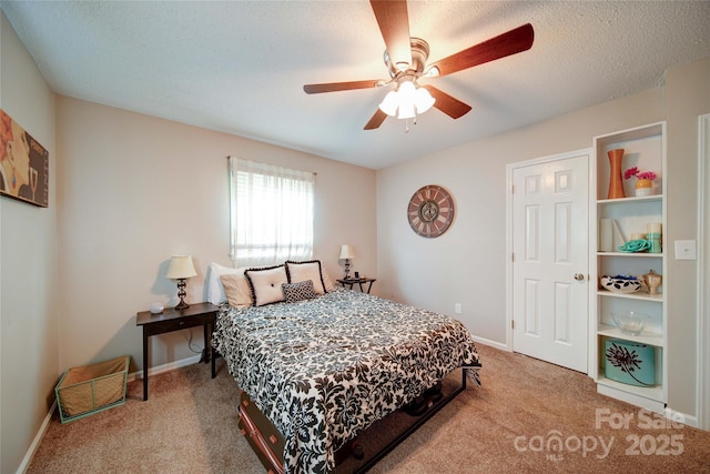 734 Forestbrook Dr, Gastonia, NC 28056 - carpeted bedroom with ceiling fan and baseboards