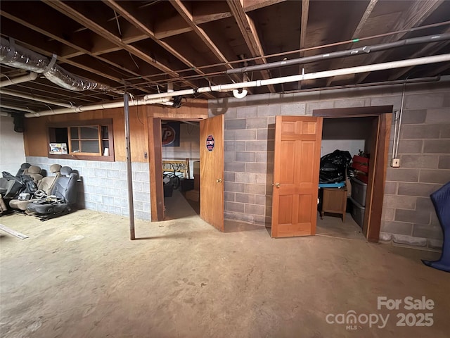 3158 Salisbury Hwy, Statesville, NC 28677 - unfinished basement featuring concrete block wall