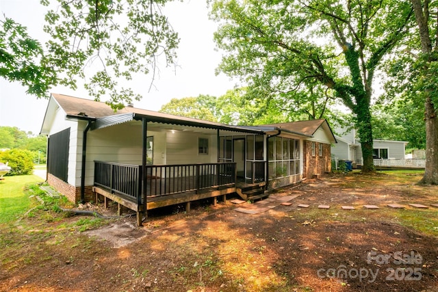 106 Edith Dr, Mauldin, SC 29662 - rear view of house with a sunroom