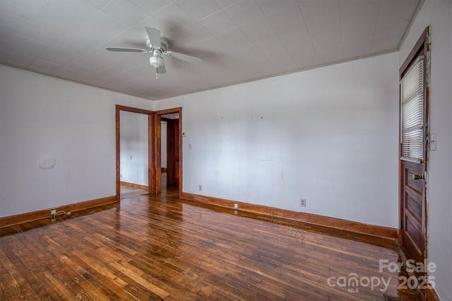 843 Summers Rd, Valdese, NC 28690 - unfurnished room with hardwood / wood-style flooring and a ceiling fan
