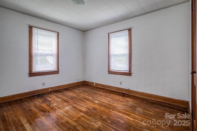 843 Summers Rd, Valdese, NC 28690 - spare room featuring dark wood finished floors and baseboards