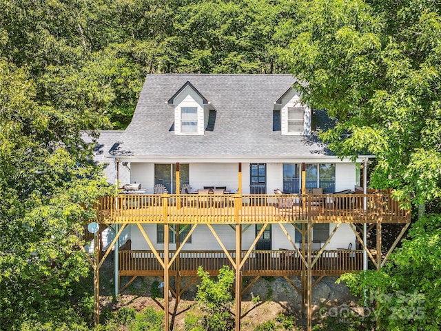 505 Middle Top Loop, Maggie Valley, NC 28751 - view of front of home featuring a deck and a shingled roof
