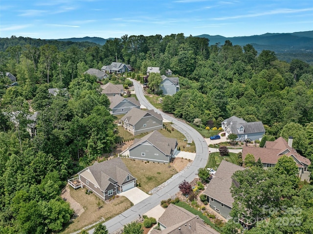 241 Millbrae Loop, Hendersonville, NC 28791 - aerial view of residential area featuring a forest and mountains