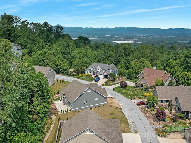 241 Millbrae Loop, Hendersonville, NC 28791 - aerial view of residential area with mountains and a forest