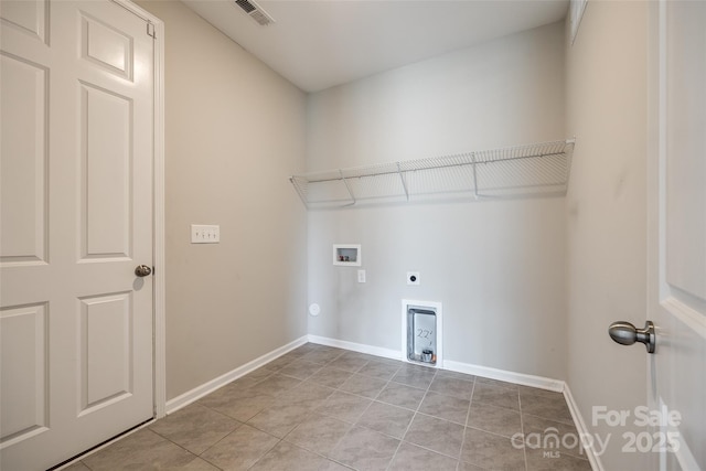 173 Morgans Branch Rd, Belmont, NC 28012 - laundry room featuring hookup for a washing machine, electric dryer hookup, baseboards, and light tile patterned floors