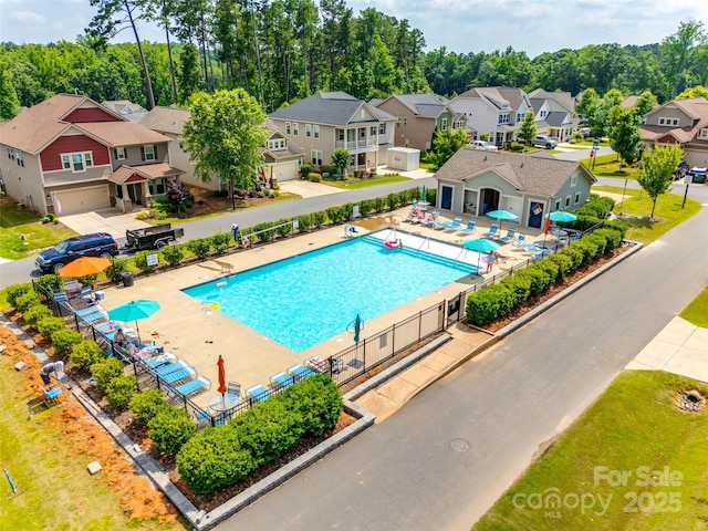 173 Morgans Branch Rd, Belmont, NC 28012 - community pool with a residential view and a patio