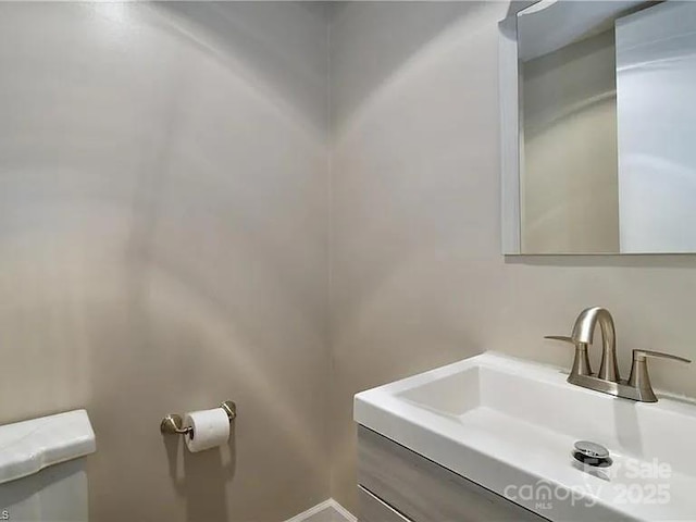 1807 S Hawthorne Rd, Winston Salem, NC 27103 - half bathroom featuring toilet and vanity