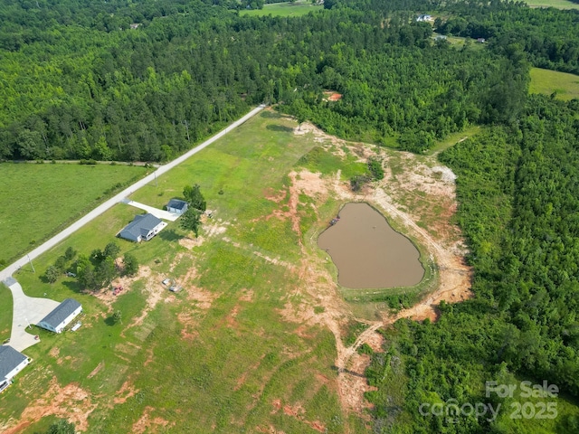2737 Bobcat Rd, Heath Springs, SC 29058 - aerial overview of property's location featuring a forest