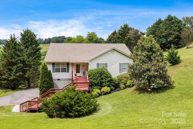 101 Michael Ct, Leicester, NC 28748 - single story home with a front lawn and stairway