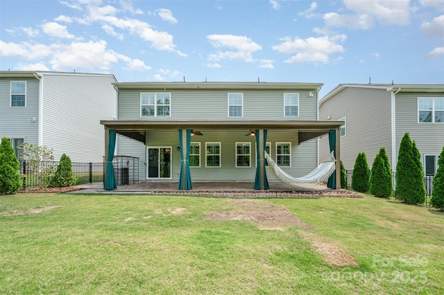 150 Haddonsfield Dr, Mooresville, NC 28115 - rear view of house featuring a patio and a ceiling fan