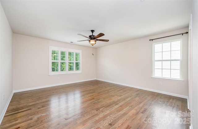 150 Haddonsfield Dr, Mooresville, NC 28115 - unfurnished room with ceiling fan, light wood-type flooring, and baseboards