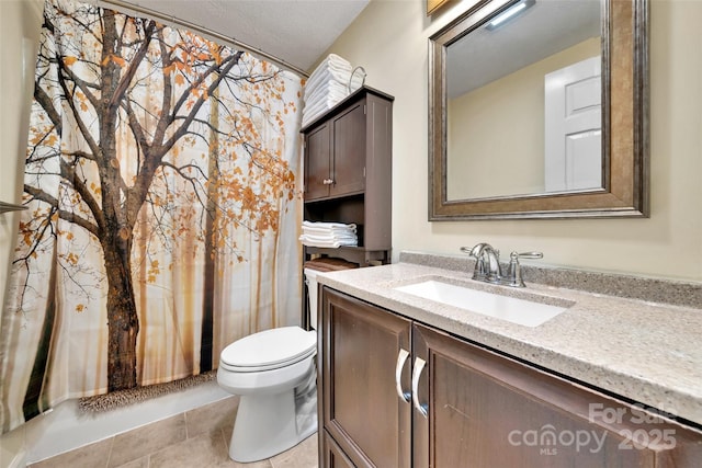 186 Hawks Point Dr, Zirconia, NC 28790 - bathroom featuring vanity, toilet, and tile patterned flooring