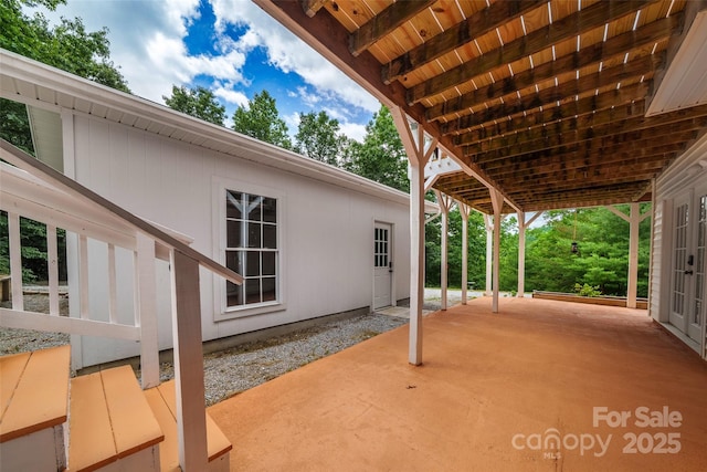 186 Hawks Point Dr, Zirconia, NC 28790 - view of patio / terrace featuring french doors