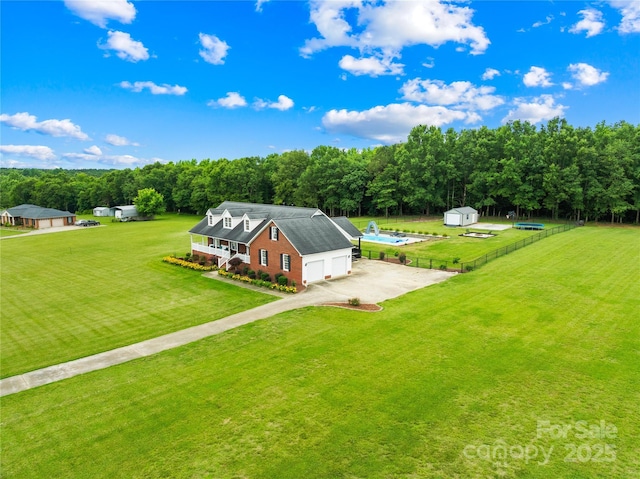106 Laren Rd, Shelby, NC 28152 - aerial view of property and surrounding area with a forest
