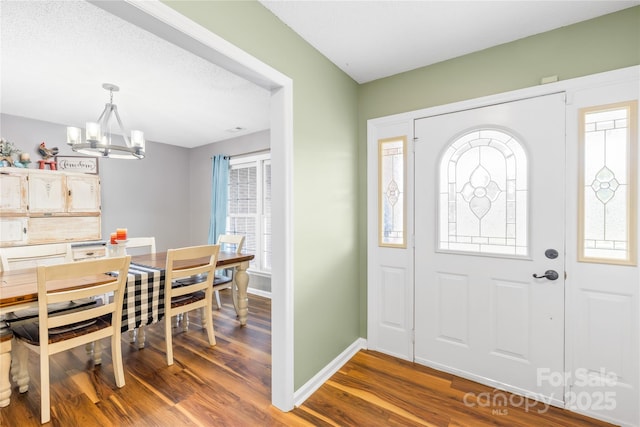 106 Laren Rd, Shelby, NC 28152 - foyer entrance featuring a chandelier and wood finished floors