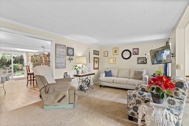 603 S Orchard Rd, Flat Rock, NC 28731 - living area with ornamental molding and carpet flooring