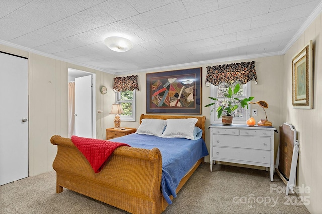 603 S Orchard Rd, Flat Rock, NC 28731 - bedroom featuring carpet floors and ornamental molding