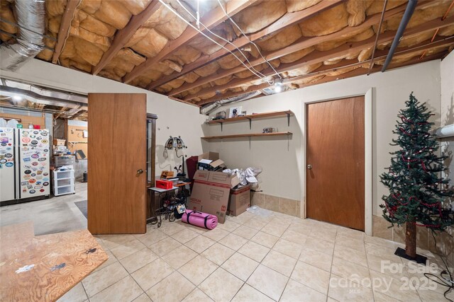 12 Surrey Run, Hendersonville, NC 28791 - unfinished below grade area with tile patterned flooring