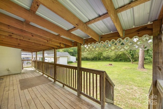 216 Hillcrest Pl, Salisbury, NC 28144 - deck featuring a yard and an outdoor structure