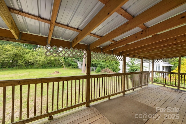 216 Hillcrest Pl, Salisbury, NC 28144 - wooden terrace with a lawn