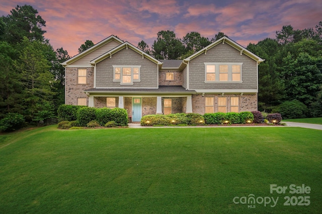 110 St Sophia Ct, Mooresville, NC 28117 - craftsman-style home featuring brick siding and a front lawn