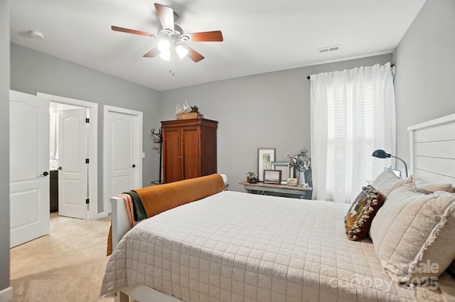 110 St Sophia Ct, Mooresville, NC 28117 - bedroom featuring light carpet and a ceiling fan