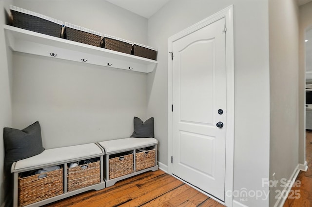 110 St Sophia Ct, Mooresville, NC 28117 - mudroom with light wood-type flooring and baseboards