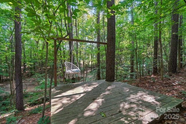 110 St Sophia Ct, Mooresville, NC 28117 - wooden deck with a view of trees