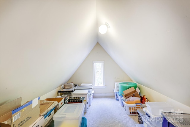 1021 Isleworth Ave, Charlotte, NC 28203 - playroom with carpet flooring, lofted ceiling, and baseboards