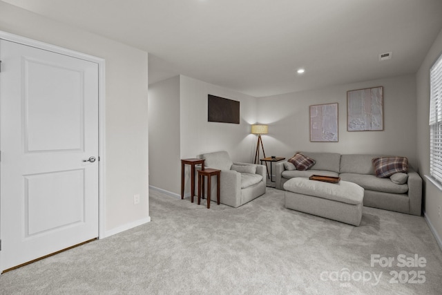 3108 Beeler Ln, Charlotte, NC 28208 - living area featuring carpet flooring, baseboards, recessed lighting, and healthy amount of natural light