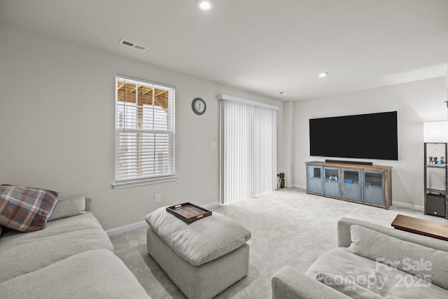 3108 Beeler Ln, Charlotte, NC 28208 - carpeted living area with baseboards and recessed lighting