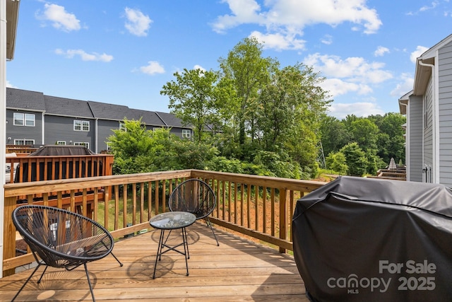 3108 Beeler Ln, Charlotte, NC 28208 - wooden deck with area for grilling