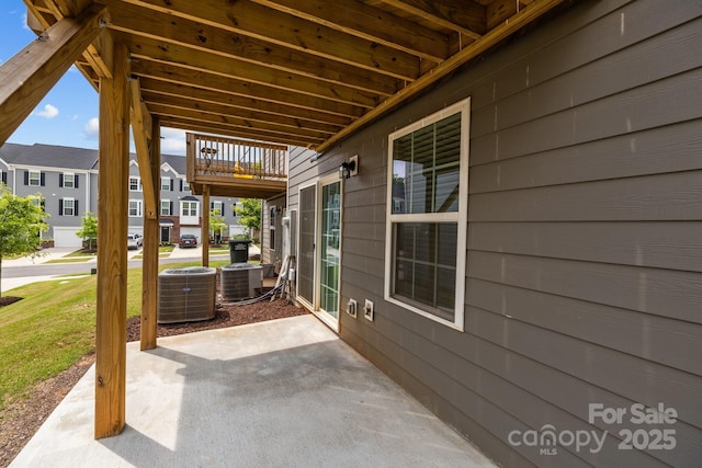 3108 Beeler Ln, Charlotte, NC 28208 - view of patio / terrace with central AC and a residential view