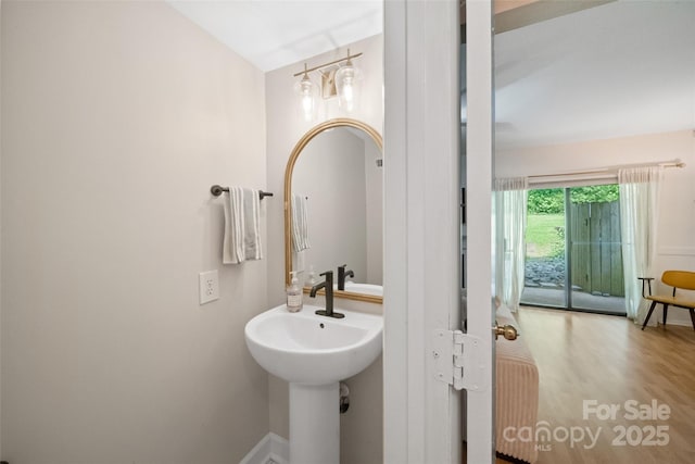 3737 Winding Creek Ln, Charlotte, NC 28226 - bathroom featuring wood finished floors and baseboards