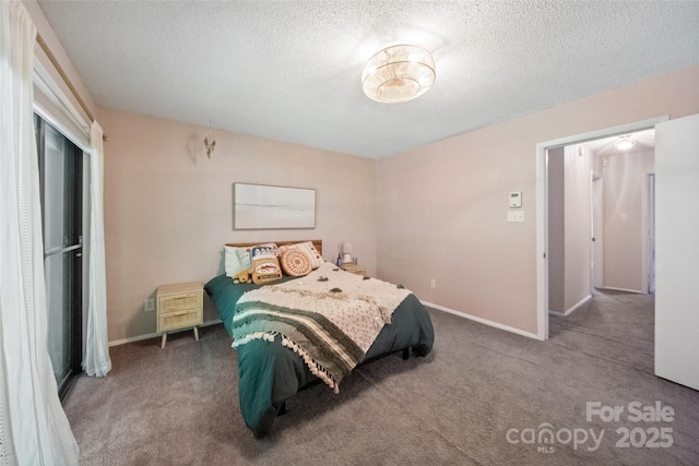 3737 Winding Creek Ln, Charlotte, NC 28226 - bedroom with carpet floors, a textured ceiling, and baseboards