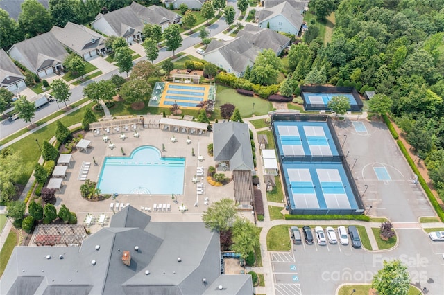 12910 Meetinghouse Dr, Cornelius, NC 28031 - bird's eye view of a pool