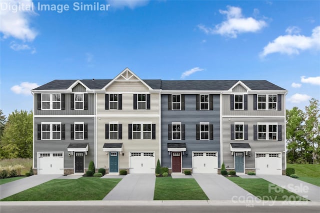 5652 Knox Ln, Kannapolis, NC 28081 - view of property with a front yard and concrete driveway
