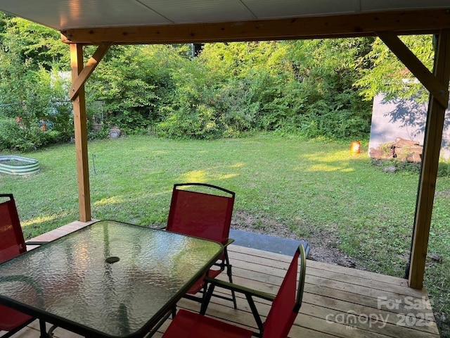 199 Crowell Dr SW, Concord, NC 28025 - view of grassy yard featuring outdoor dining area