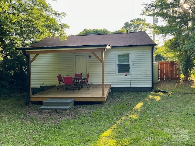 199 Crowell Dr SW, Concord, NC 28025 - rear view of property featuring a wooden deck
