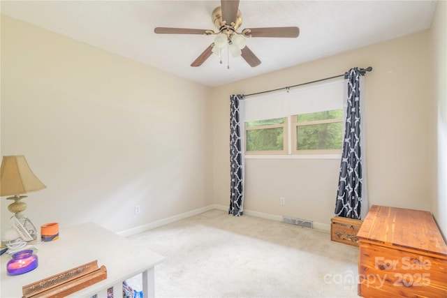 166 Stephanie Dr, Lexington, NC 27295 - spare room featuring carpet floors, baseboards, and a ceiling fan