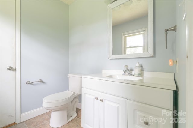 166 Stephanie Dr, Lexington, NC 27295 - bathroom featuring vanity, toilet, baseboards, and tile patterned floors