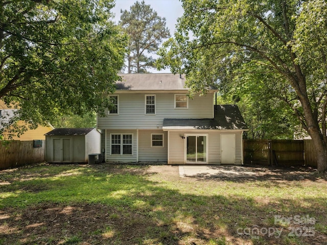 3313 Fortis Ln, Matthews, NC 28105 - back of property featuring a patio area and central AC