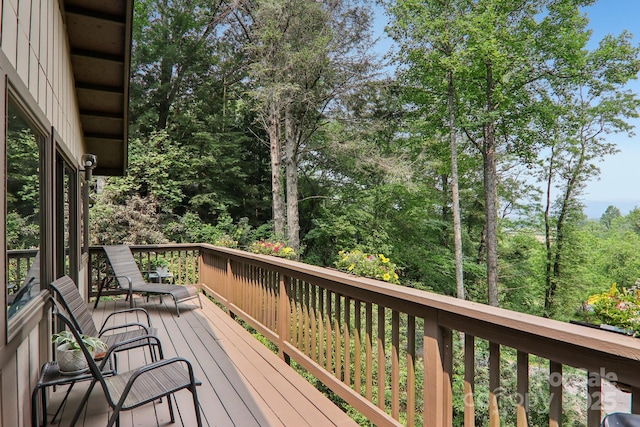 44 Falls Creek Rd, Pisgah Forest, NC 28768 - view of wooden deck